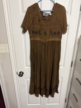 Brown Embroidered Women’s Dress